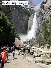 Lower Yosemite Fall Trail at the Yosemite National Park in California